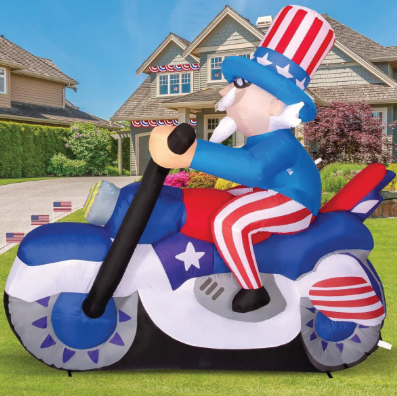 4th of July Inflatable 6ft Uncle Sam shops Motorcycle