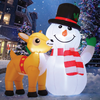 GOOSH 5.2ft Christmas Inflatables Outdoor Decorations, Blow Up Snowman Reindeer Inflatable with Built-in LEDs for Christmas Indoor Outdoor Yard Lawn Garden Decorations #27333