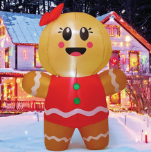 Load image into Gallery viewer, GOOSH 6.7 FT Christmas Inflatables Gingerbread Outdoor Decorations Blow Up Yard Gingerbread Man Inflatable with Built-in LEDs for Indoor Christmas Holiday Party Garden Lawn Decor
