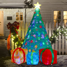 Load image into Gallery viewer, 7FT Christmas Tree Snowflakes with Gifts Inflatable
