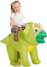 Load image into Gallery viewer, GOOSH Inflatable Dinosaur Costume Kids Triceratops Costume Halloween Dinosaur Blow up Costumes Kids Dinosaur Costumes Toddler
