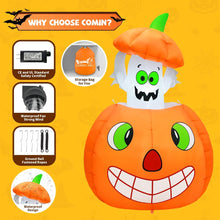 Load image into Gallery viewer, 5FT Animated Halloween Inflatable Ghost in a Pumpkin
