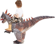 Load image into Gallery viewer, GOOSH Inflatable Dinosaur Costume Riding Stegosaurus for Kids Halloween Costumes Boys Girls Funny Blow up Costume
