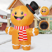 Load image into Gallery viewer, GOOSH 6.2 FT Christmas Inflatables Gingerbread Man Outdoor Decorations Blow Up Yard Gingerbread Inflatable with Built-in LEDs for Indoor Christmas Holiday Party Garden Lawn Decor
