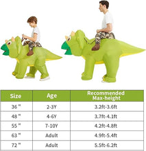 Load image into Gallery viewer, GOOSH Inflatable Dinosaur Costume Kids Triceratops Costume Halloween Dinosaur Blow up Costumes Kids Dinosaur Costumes Toddler
