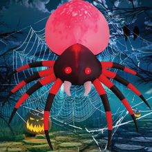 Load image into Gallery viewer, GOOSH 8 FT Halloween Inflatable Spider Outdoor Decoration with Magic Light Blow Up Yard Inflatables Holiday Inflatables for Outdoor Yard Garden Lawn Decor
