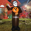 Halloween Inflatable 6FT Scary Pumpkin Killer with Built-in LEDs Blow Up Yard Decoration for Holiday Party Indoor, Outdoor, Yard, Garden, Lawn