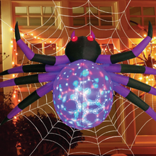 Load image into Gallery viewer, 9FT Purple Lite-up Spider Inflatable
