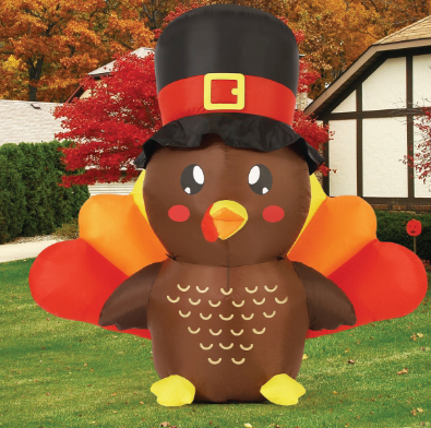 6ft Thanksgiving purchases Inflatable LED Lighted Turkey Family Blow up Outdoor Lawn Yard