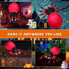 Load image into Gallery viewer, GOOSH 8 FT Halloween Inflatable Spider Outdoor Decoration with Magic Light Blow Up Yard Inflatables Holiday Inflatables for Outdoor Yard Garden Lawn Decor
