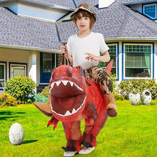 Load image into Gallery viewer, GOOSH Inflatable Dinosaur Costume for Kids Riding T Rex Funny Blow Up Boys Girls Costume for Halloween Fancy Party Cosplay
