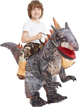 Load image into Gallery viewer, GOOSH Inflatable Dinosaur Costume Riding Stegosaurus for Kids Halloween Costumes Boys Girls Funny Blow up Costume
