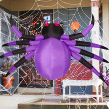 Load image into Gallery viewer, 9FT Purple Lite-up Spider Inflatable
