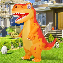 Load image into Gallery viewer, Goosh Inflatable Dinosaur Costume for Adults Blow Up T Rex Costume Dino Inflatable Costume Orange Full Body for Halloween Party
