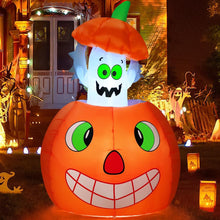 Load image into Gallery viewer, 5FT Animated Halloween Inflatable Ghost in a Pumpkin
