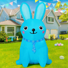 Load image into Gallery viewer, GOOSH 5 FT Easter Inflatables Bunny Outdoor Decorations Blow UP Yard Blue Rabbit for Party Garden Lawn Indoor Outdoor Decor
