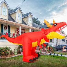 Load image into Gallery viewer, Goosh 6 FT Christmas Inflatables Outdoor Decorations Blow Up Antlers Dinosaur Inflatable with Built-in LEDs for Christmas Indoor Outdoor Yard Lawn Garden Decorations
