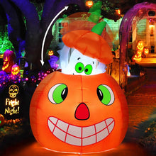 Load image into Gallery viewer, 5FT Animated Halloween Inflatable Ghost in a Pumpkin
