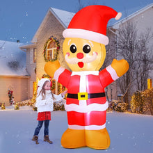 Load image into Gallery viewer, Goosh 8 FT Tall Christmas Gingerbread Inflatables Outdoor Decorations Blow Up with Built-in LEDs for Indoor Party Yard Lawn Garden Decor
