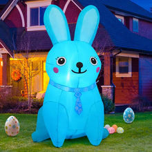 Load image into Gallery viewer, GOOSH 5 FT Easter Inflatables Bunny Outdoor Decorations Blow UP Yard Blue Rabbit for Party Garden Lawn Indoor Outdoor Decor
