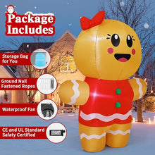 Load image into Gallery viewer, GOOSH 6.7 FT Christmas Inflatables Gingerbread Outdoor Decorations Blow Up Yard Gingerbread Man Inflatable with Built-in LEDs for Indoor Christmas Holiday Party Garden Lawn Decor
