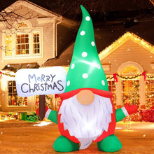 Load image into Gallery viewer, 6FT Merry Christmas Gnome Inflatable
