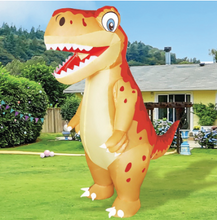 Load image into Gallery viewer, Goosh Inflatable Dinosaur Costume for Adults Blow Up T Rex Costume Dino Inflatable Costume Orange Full Body for Halloween Party
