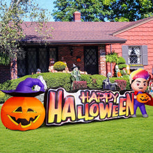 Load image into Gallery viewer, 11.5FT Long Happy Halloween Inflatable Sign
