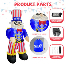 Load image into Gallery viewer, GOOSH Independence Day July 4th Inflatable 6.7FT Uncle Sam with Sword Built-in LEDs Blow Up Yard Decoration for Holiday Party Indoor Outdoor Yard Garden Lawn #90035
