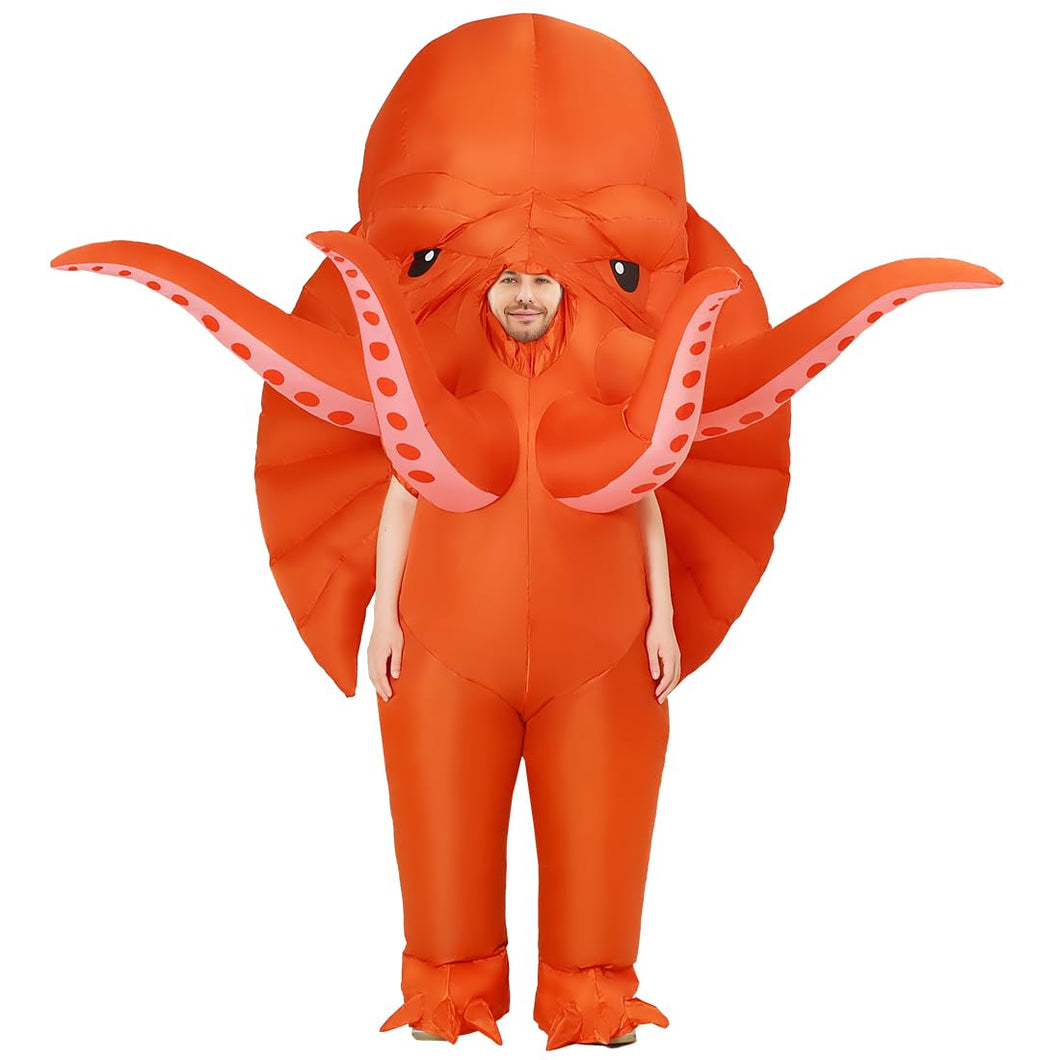 GOOSH Inflatable Octopus Costume for Adult Halloween Costume Women Man Funny Blow up Costume for Halloween Party Cosplay