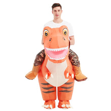 Load image into Gallery viewer, GOOSH Inflatable Dinosaur Costume for Adults Riding T Rex Air Blow up Funny Fancy Dress Halloween Party Cosplay Costume
