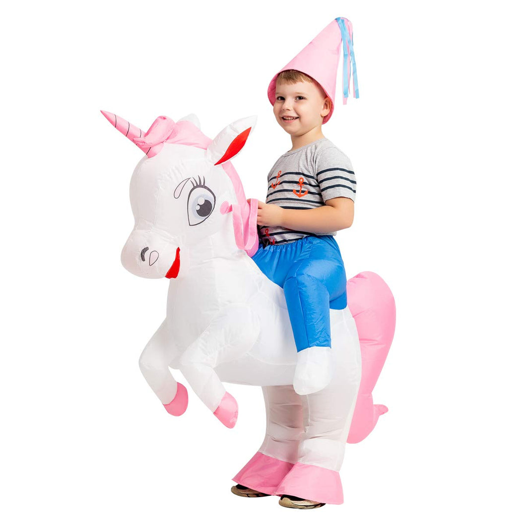 GOOSH Inflatable Unicorn Costume for Kids Halloween Costumes Boys Girls Funny Blow up Costume for Halloween Party Cosplay