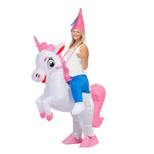 Load image into Gallery viewer, GOOSH Inflatable Unicorn Costume for Adult Halloween Costume Women Man Funny Blow up Costume for Halloween Party Cosplay
