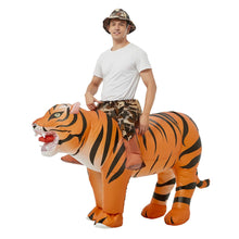 Load image into Gallery viewer, GOOSH Inflatable Tiger Costume for Adult Halloween Costume Women Man Funny Blow up Costume for Halloween Party Cosplay
