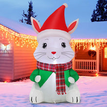 Load image into Gallery viewer, GOOSH 4.5 FT Christmas Inflatable Outdoor Decoration Blow Up Bunny Outdoor Christmas Yard Decoration Blow Up Outdoor Party Garden Yard
