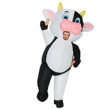 Load image into Gallery viewer, GOOSH Inflatable Cow Costume for Adluts Blow up Halloween Costumes Men Women 72IN Funny Blow up Cow Costume for Halloween Party Cosplay
