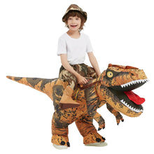 Load image into Gallery viewer, GOOSH Inflatable Dinosaur Costume Kids Halloween Blow up Costume for Boy Girl Funny Riding T Rex for Party Cosplay
