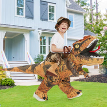 Load image into Gallery viewer, GOOSH Inflatable Dinosaur Costume Kids Halloween Blow up Costume for Boy Girl Funny Riding T Rex for Party Cosplay
