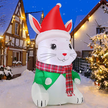 Load image into Gallery viewer, GOOSH 4.5 FT Christmas Inflatable Outdoor Decoration Blow Up Bunny Outdoor Christmas Yard Decoration Blow Up Outdoor Party Garden Yard
