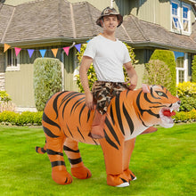 Load image into Gallery viewer, GOOSH Inflatable Tiger Costume for Adult Halloween Costume Women Man Funny Blow up Costume for Halloween Party Cosplay
