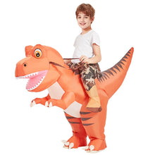 Load image into Gallery viewer, GOOSH Inflatable Dinosaur Costume Kids 48IN Halloween Blow up Costumes for Boys Girls Funny Riding T Rex Air Costume for Party Cosplay
