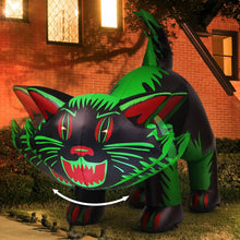 Load image into Gallery viewer, GOOSH 7 FT Halloween Inflatables Cat Outdoor Decorations Blow Up Yard Cat with Shakable Head with Built-in LEDs for Indoor Party Garden Lawn Decor
