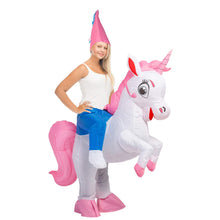 Load image into Gallery viewer, GOOSH Inflatable Unicorn Costume for Adult Halloween Costume Women Man Funny Blow up Costume for Halloween Party Cosplay
