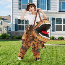 Load image into Gallery viewer, GOOSH Inflatable Dinosaur Costume Kids Halloween Blow up Costume for Boy Girl Funny Riding T Rex for Party Cosplay
