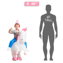 Load image into Gallery viewer, GOOSH Inflatable Unicorn Costume for Kids Halloween Costumes Boys Girls Funny Blow up Costume for Halloween Party Cosplay
