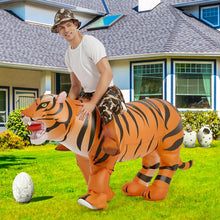 Load image into Gallery viewer, GOOSH Inflatable Tiger Costume for Adult Halloween Costume Women Man Funny Blow up Costume for Halloween Party Cosplay
