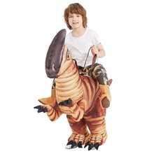 Load image into Gallery viewer, GOOSH Dinosaur Costume for Kids Halloween Costume Original Inflatable Dinosaur Blow Up Costumes for Halloween Holiday Party Cosplay Unisex 48INCH
