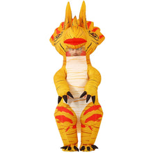 Load image into Gallery viewer, GOOSH Inflatable Triceratops Dinosaur Costume Adult Halloween Blow up Costumes for Women Men Triceratops Air Costume for Party Cosplay Unisex
