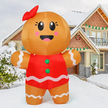 Load image into Gallery viewer, GOOSH 6.7 FT Christmas Inflatables Gingerbread Outdoor Decorations Blow Up Yard Gingerbread Man Inflatable with Built-in LEDs for Indoor Christmas Holiday Party Garden Lawn Decor
