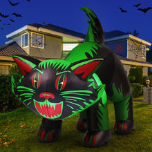 Load image into Gallery viewer, GOOSH 7 FT Halloween Inflatables Cat Outdoor Decorations Blow Up Yard Cat with Shakable Head with Built-in LEDs for Indoor Party Garden Lawn Decor
